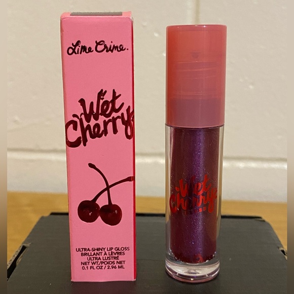Lime Crime Wet Cherry Poison Cherry glitter lip gloss - Picture 3 of 5